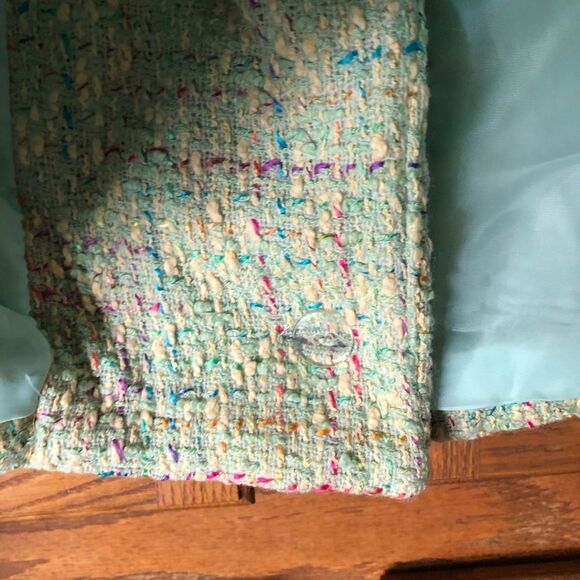 Bergdorf Goodman IMPASSE New York Double-Breasted Tweed Jacket Green - 4 - Picture 14 of 16